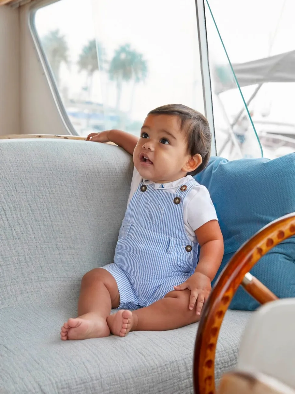 JoJo Maman Bébé rompertje met geborduurde kraag