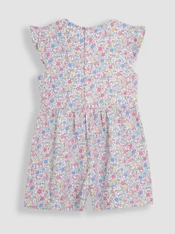 JoJo Maman Bébé Ruffle Shoulder Speelpakje van 100% Katoen