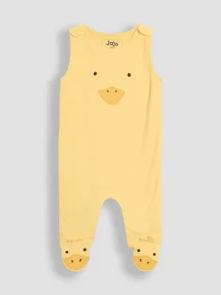 JoJo Maman Bébé set van bretelbroek met voetjes 3 -delig