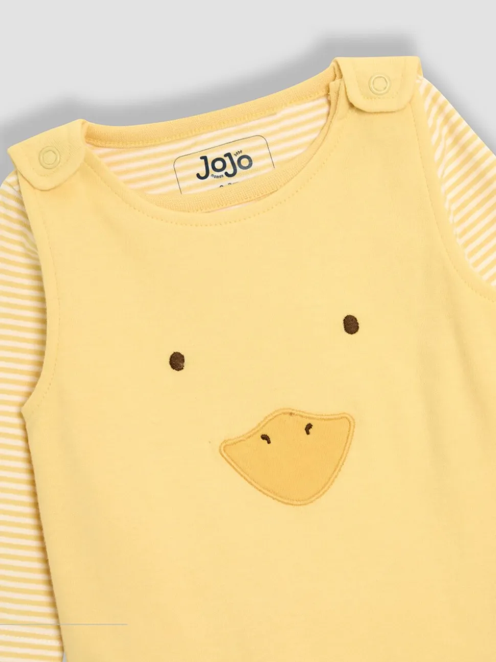 JoJo Maman Bébé set van bretelbroek met voetjes 3 -delig