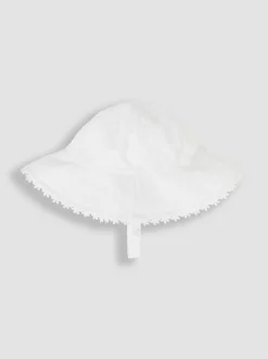 Jojo Maman Bébé slappe hoed van broderie