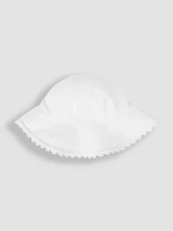 Jojo Maman Bébé slappe hoed van broderie