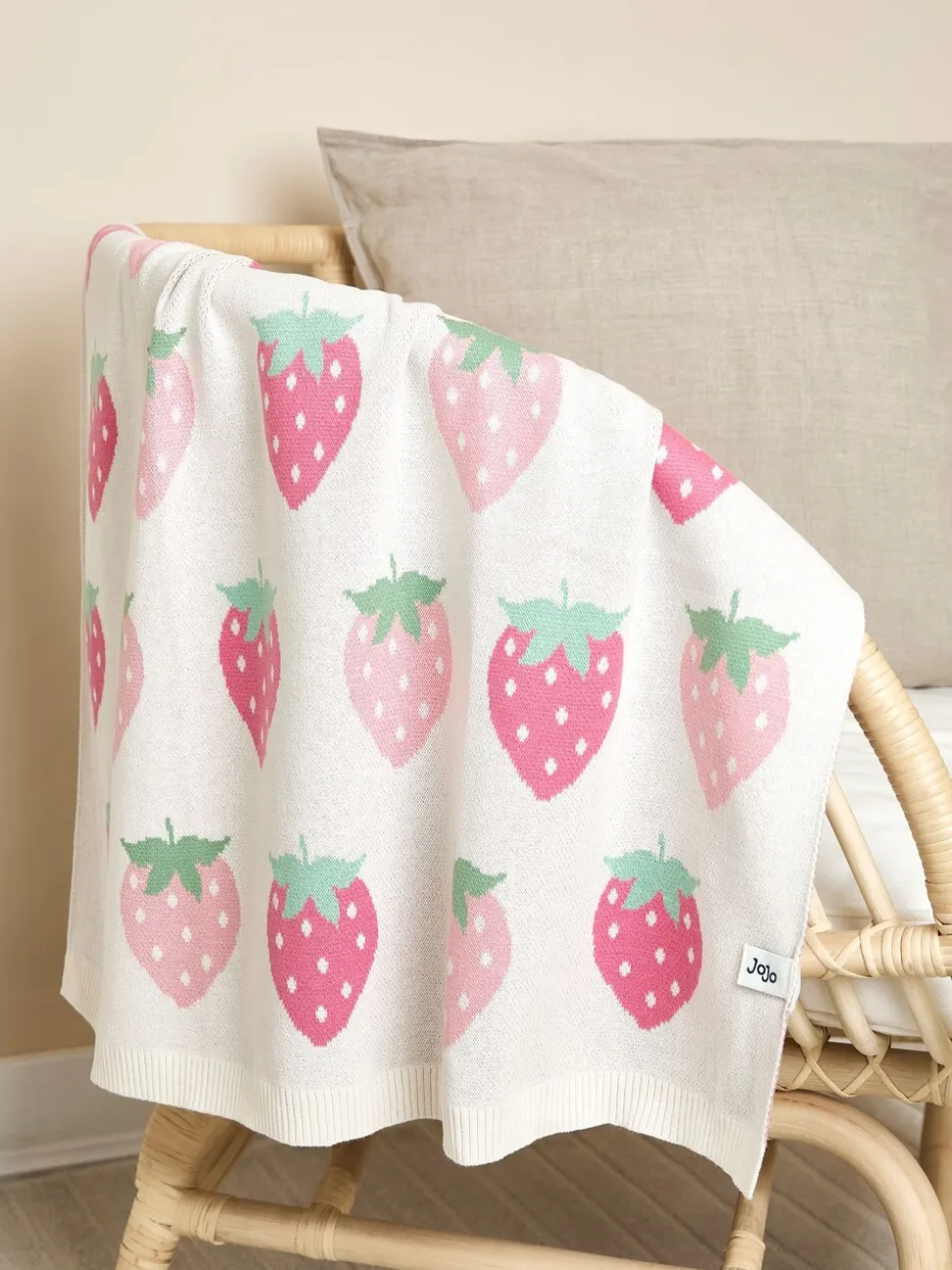 JoJo Maman Bébé Strawberry FairIsle Shawl