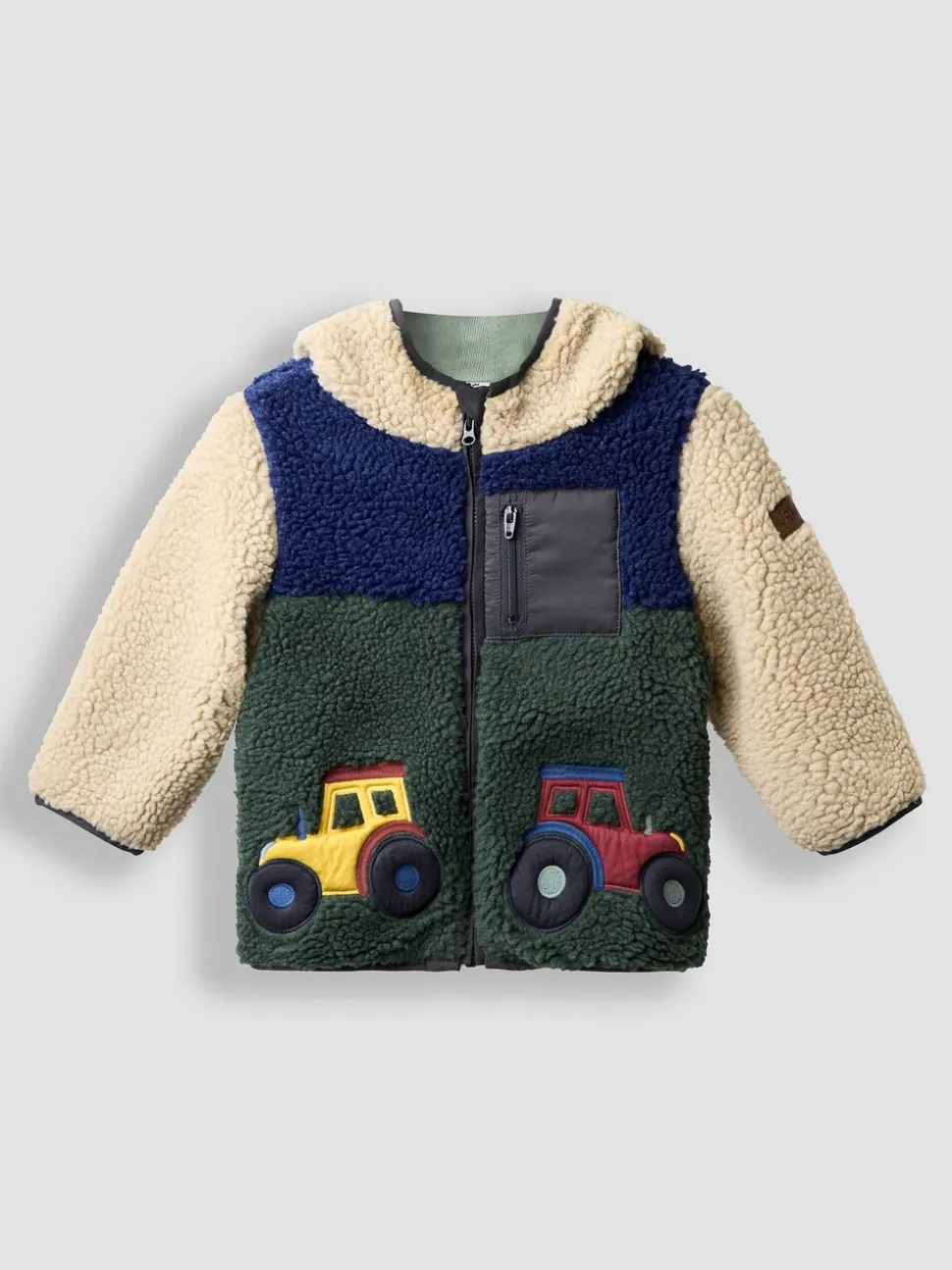 JoJo Maman Bébé Teddy Fleece Jas met Applicatie