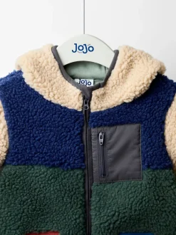 JoJo Maman Bébé Teddy Fleece Jas met Applicatie