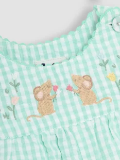 JoJo Maman Bébé tuinbroek met applicatie