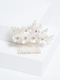 Jon Richard Floral Crystal Hair Comb