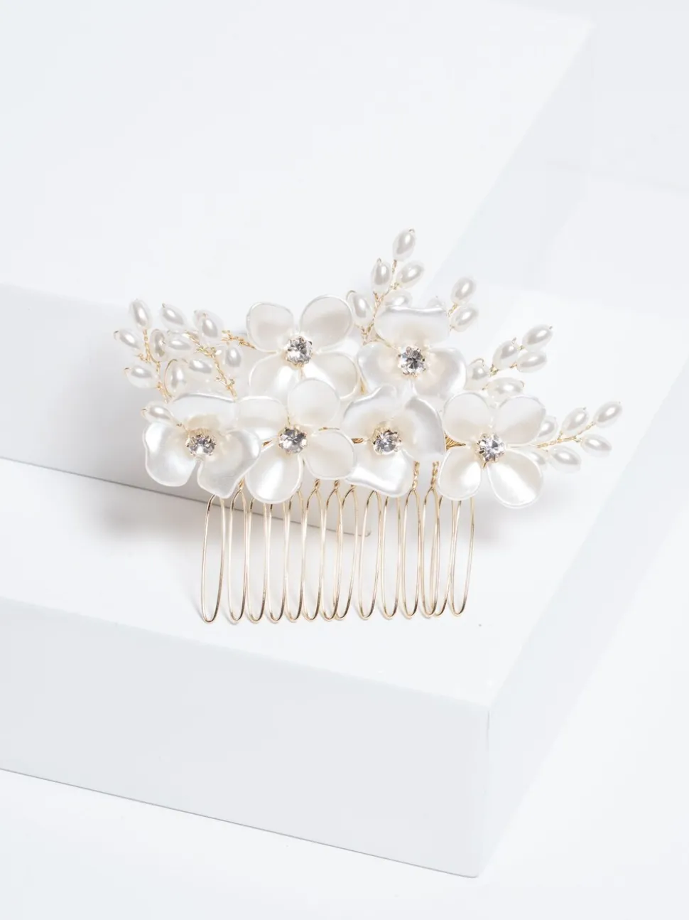 Jon Richard Floral Crystal Hair Comb