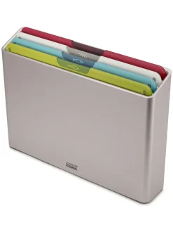 Joseph Joseph - 4-delige meerkleurige folioset van grote snijplanken met logo
