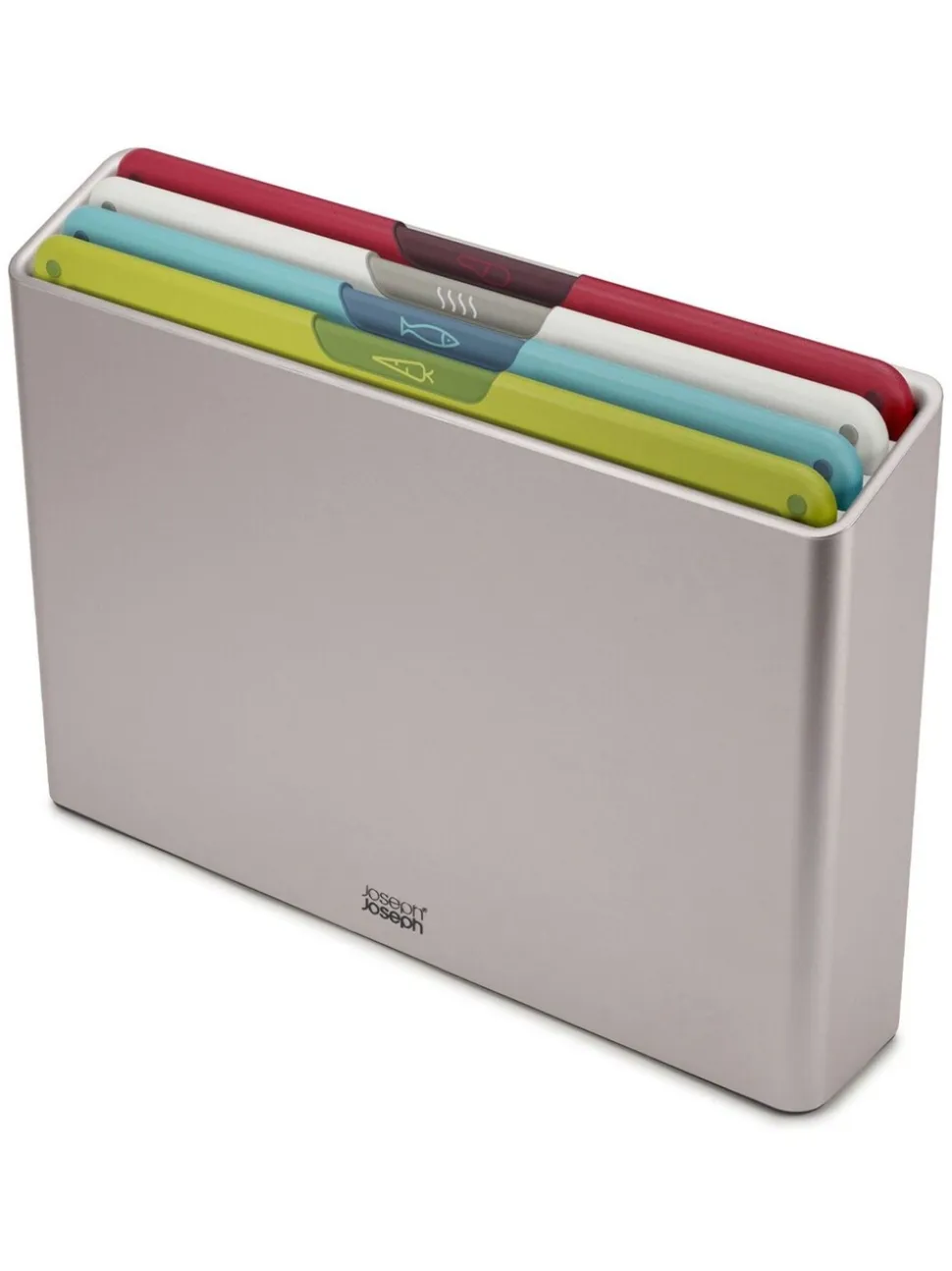 Joseph Joseph - 4-delige meerkleurige folioset van grote snijplanken met logo