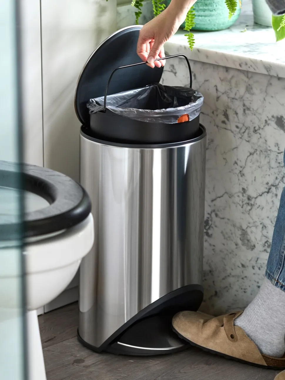Joseph Joseph Arc 10-Litre Slimline Pedal Bin with Liner Pocket