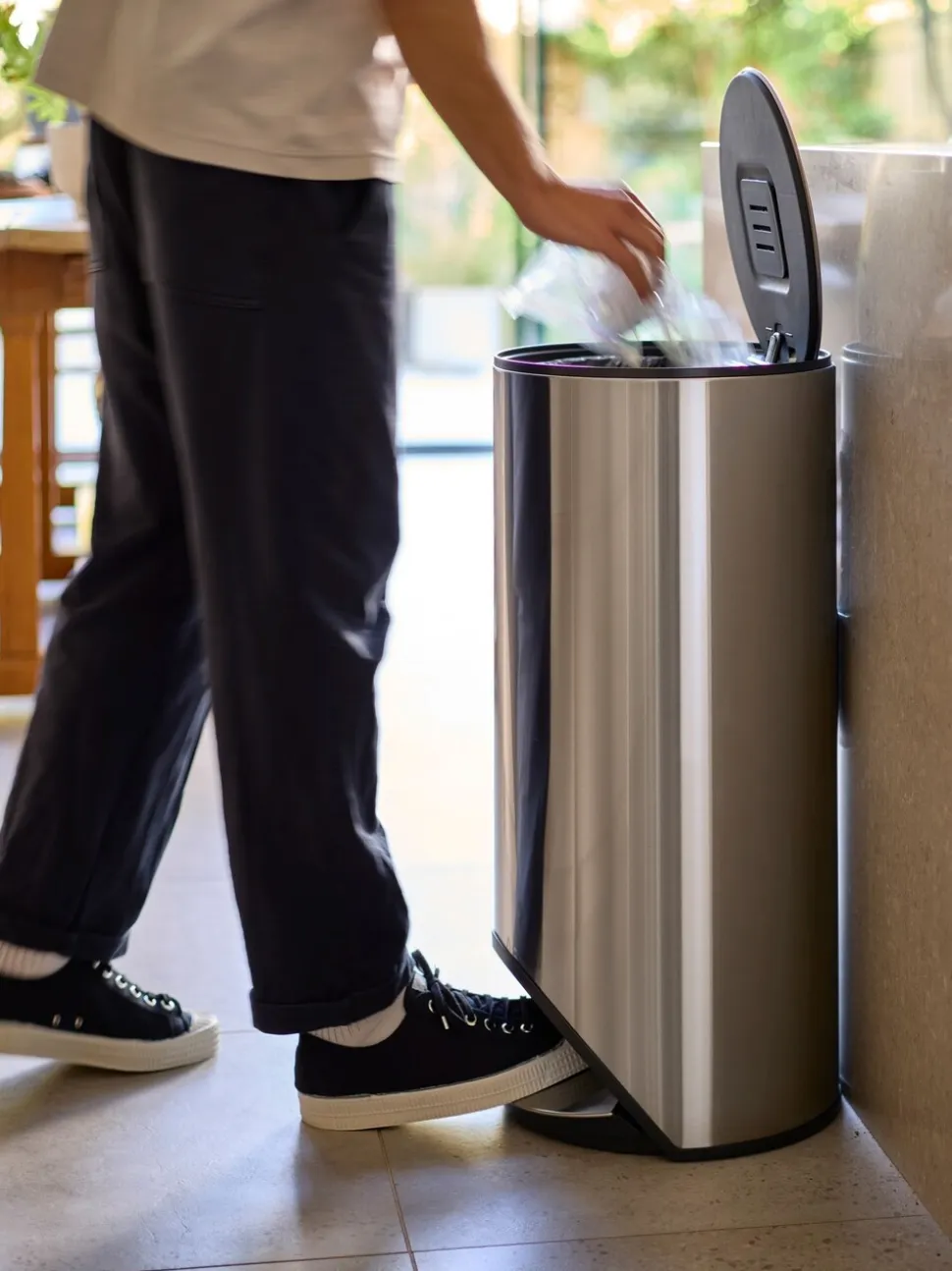 Joseph Joseph Arc 30-Litre Slimline Pedal Bin With Liner Pocket