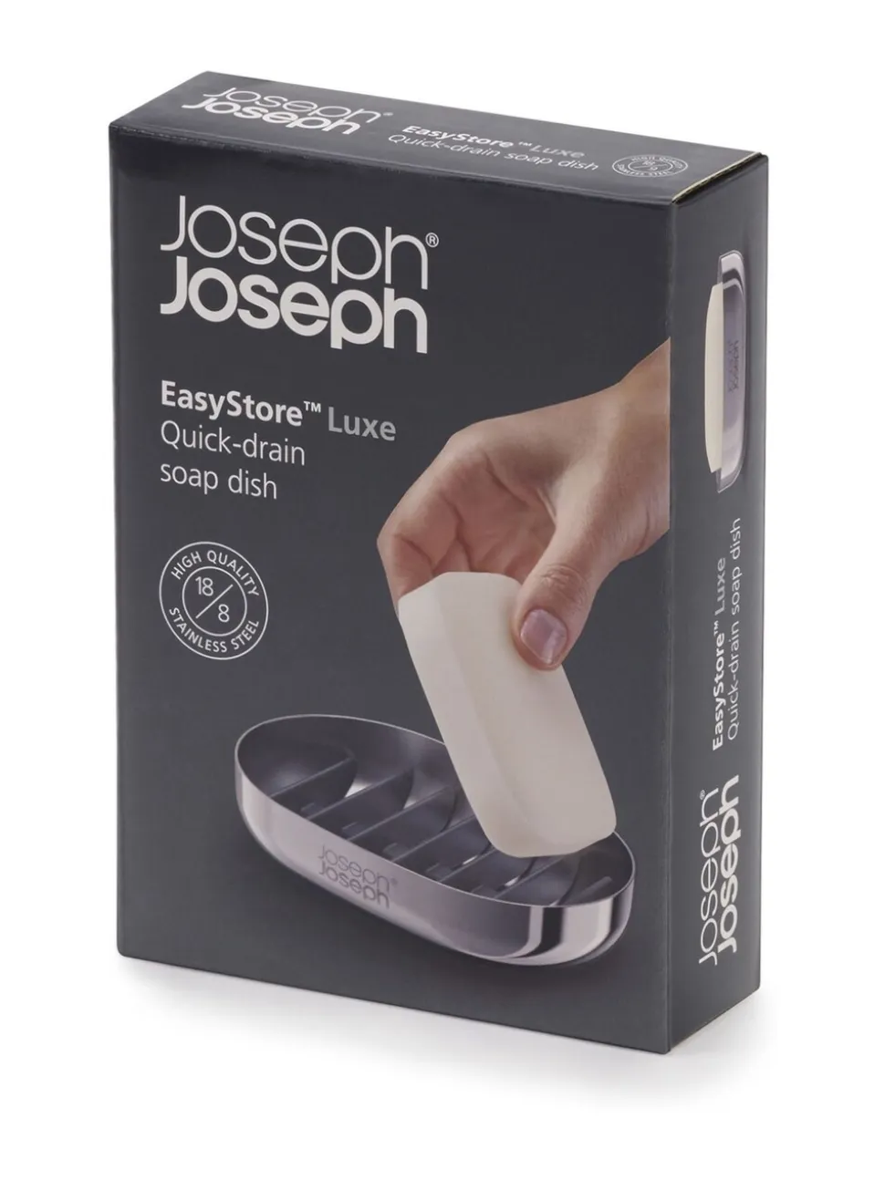 Joseph Joseph Easystore - Luxe roestvast stalen zeepschotel