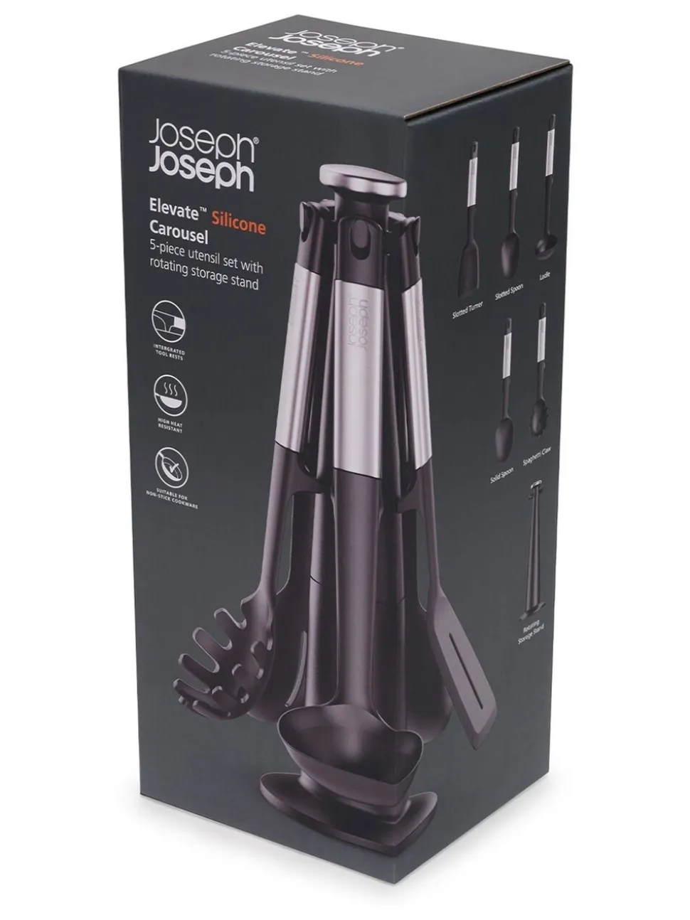 Joseph Joseph Elevate siliconen en stalen carrousel set van 5 stuks
