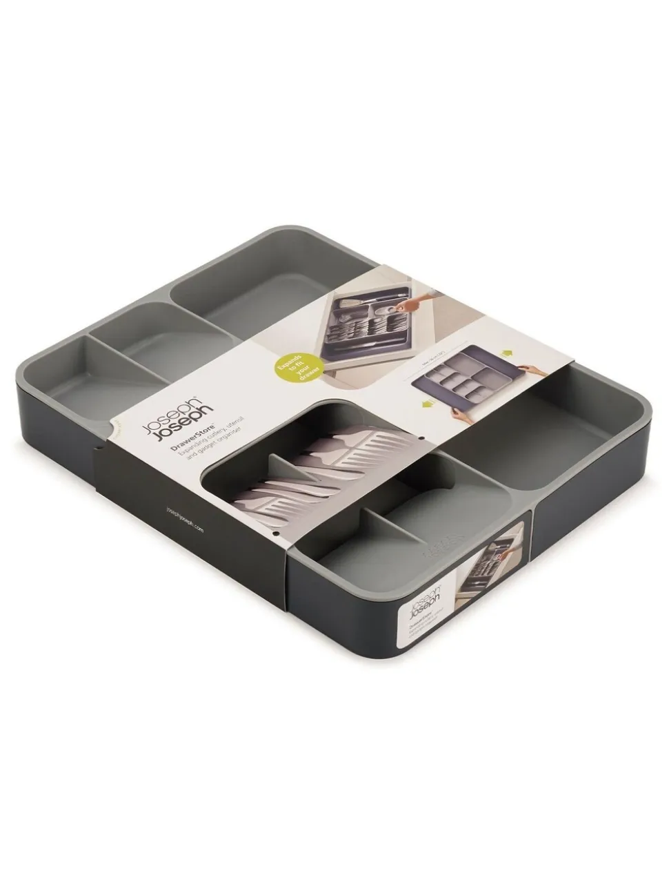 Joseph Joseph grijze Drawer Store uitschuifbare bestekbak