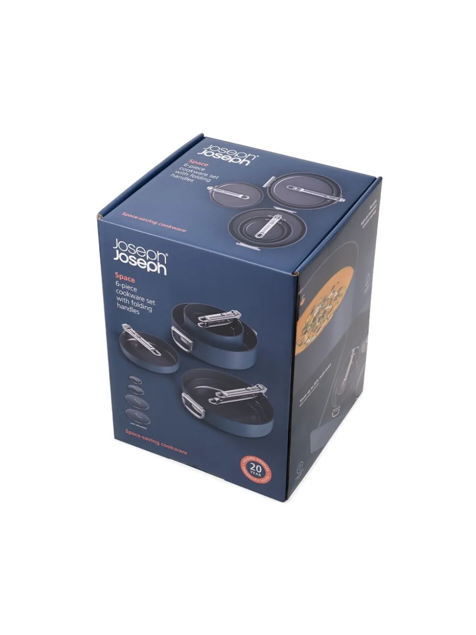 Joseph Joseph Space Folding Handle Ceramic Nonstick 6 piece Cookware Set
