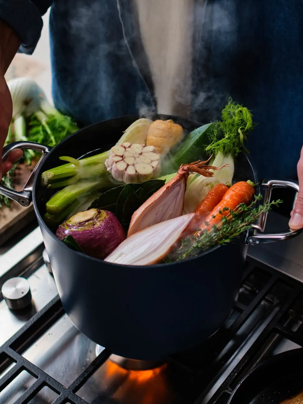 Joseph Joseph Space Folding Handle Ceramic Nonstick 25cm Stock Pot and Lid
