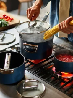 Joseph Joseph Space Folding Handle Ceramic Nonstick 3 Piece Saucepan Set