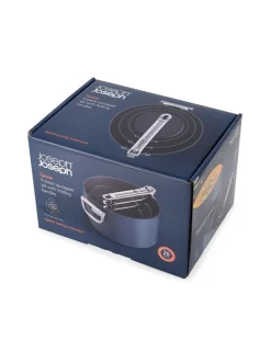 Joseph Joseph Space Folding Handle Ceramic Nonstick 3 Piece Saucepan Set