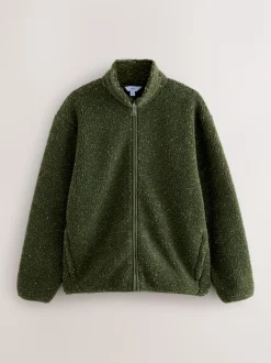Kaki Groen nep - Doorritsbare funnel Borg Fleece