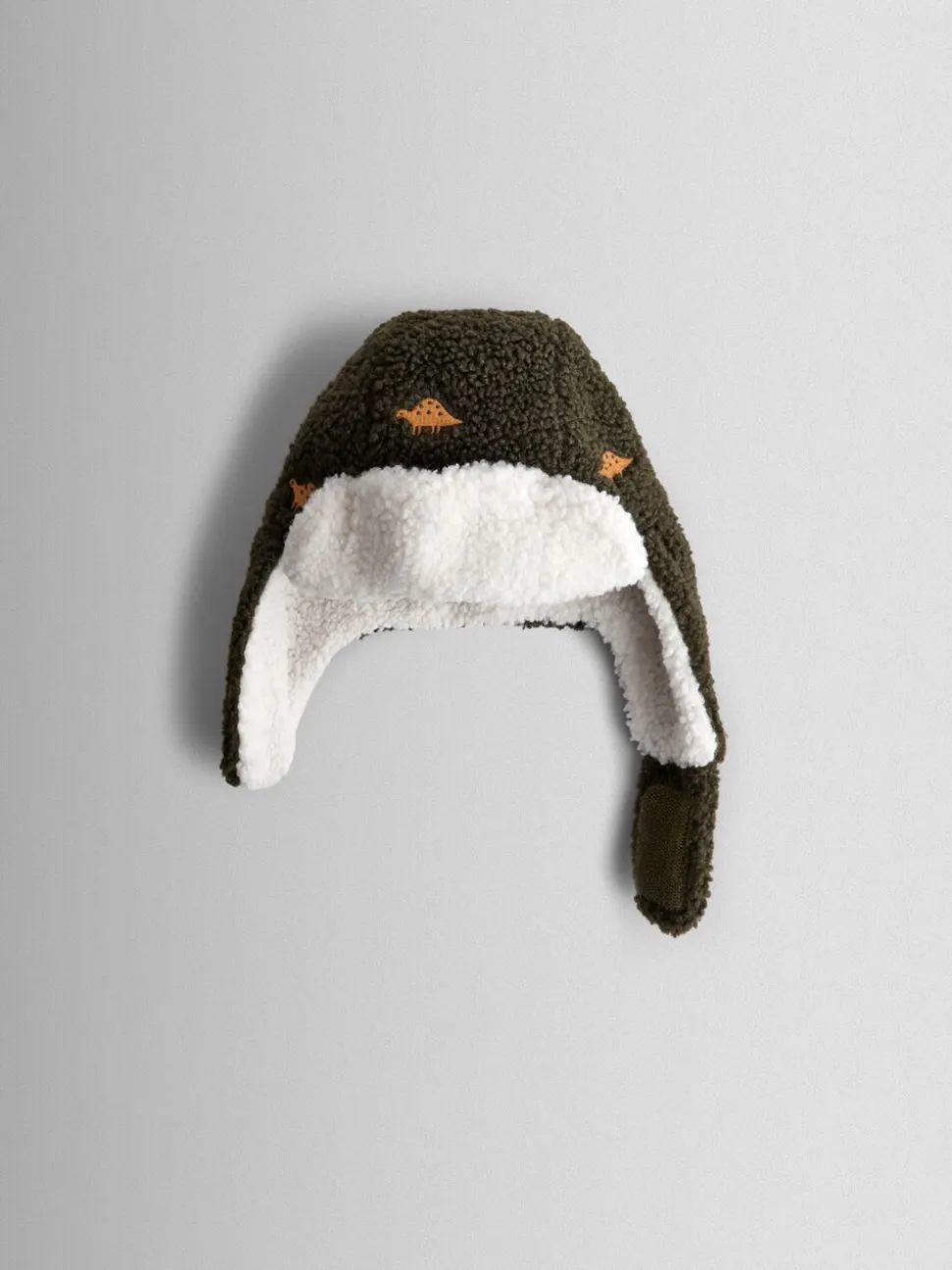 Kaki met dinoprint - JoJo Maman Bébé Trapper Hat