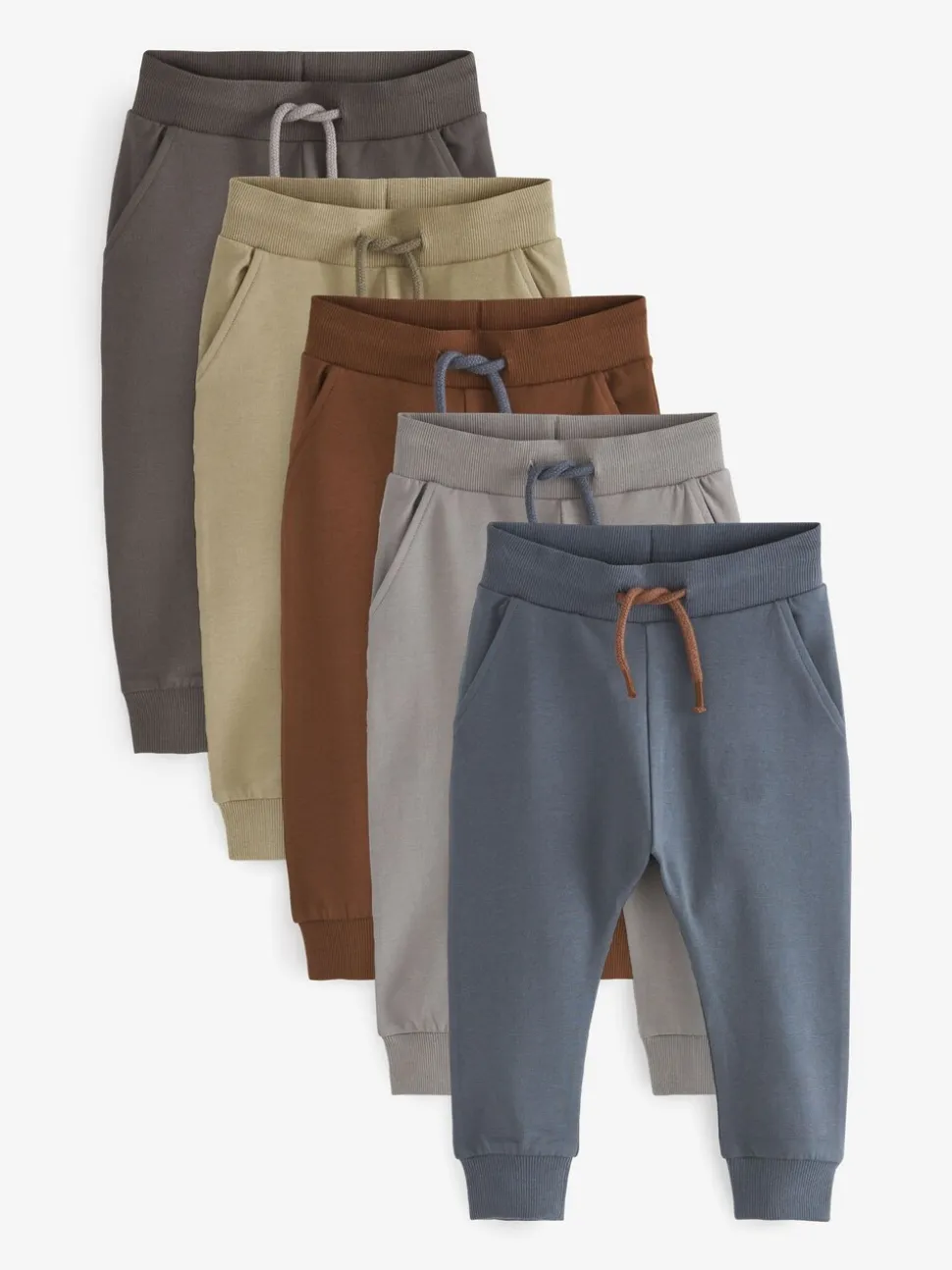 Kaki/grijs/blauw - Verpakking van 5 joggingbroeken (3mnd-7jr)