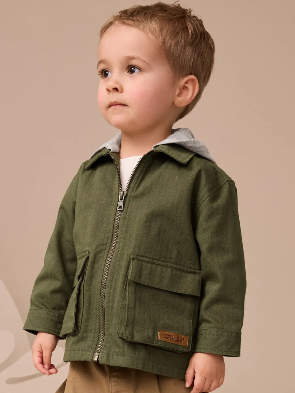 Kakigroen - 2 -delig Set van overshirt met capuchon en T-shirt (3mnd-7jr)