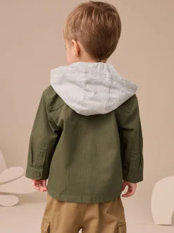 Kakigroen - 2 -delig Set van overshirt met capuchon en T-shirt (3mnd-7jr)