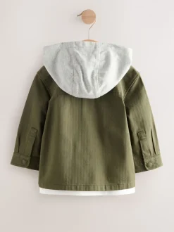 Kakigroen - 2 -delig Set van overshirt met capuchon en T-shirt (3mnd-7jr)