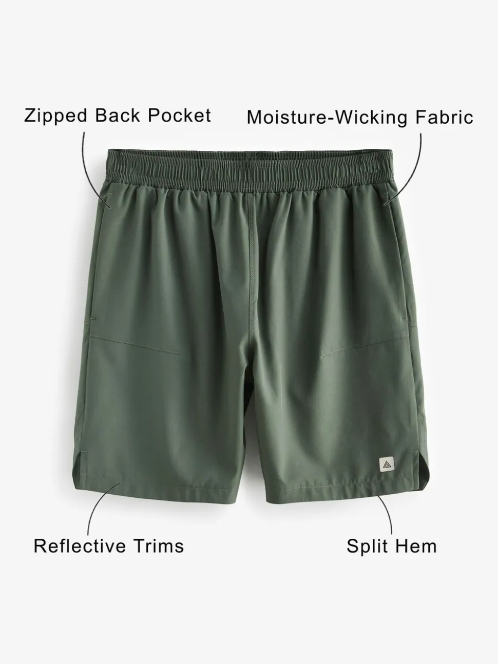 Kakigroen - 7 inch - Active sportschoolshort