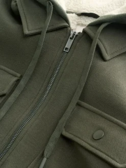 Kakigroen - Borg overshirt met fleecevoering
