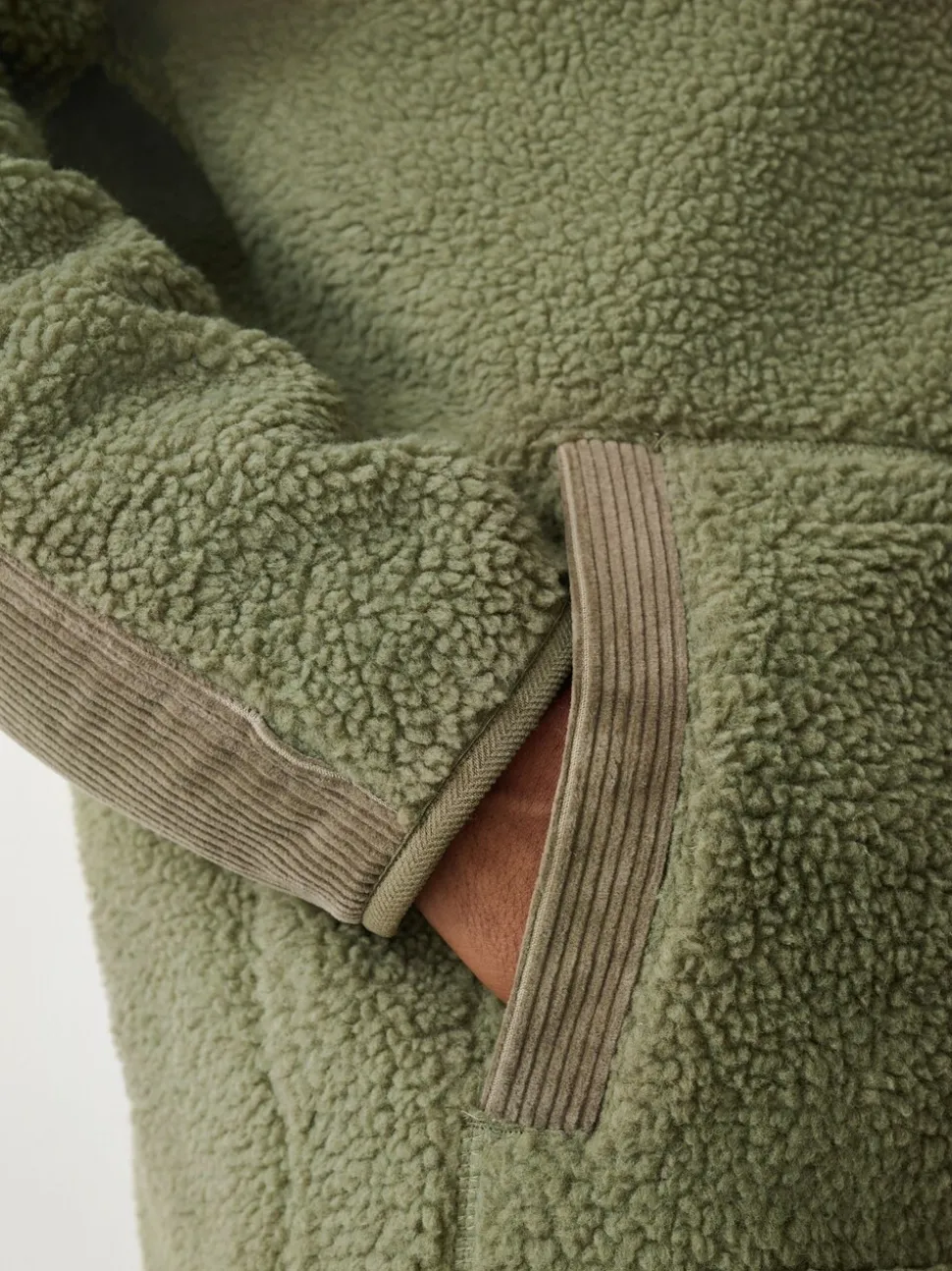 Kakigroen - Cord Block Zip Through Funnel Fleece