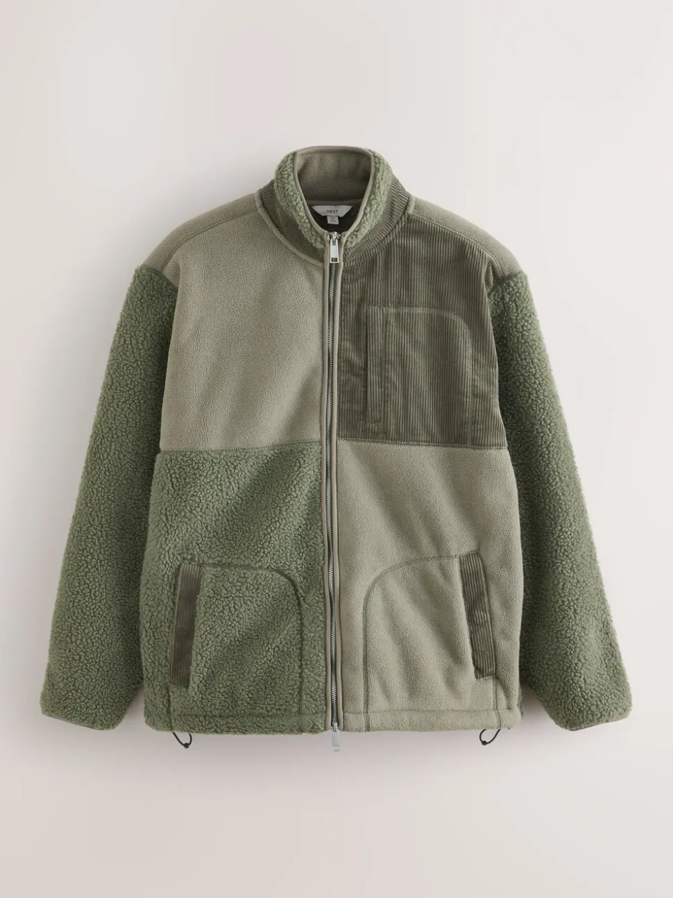 Kakigroen - Cord Block Zip Through Funnel Fleece