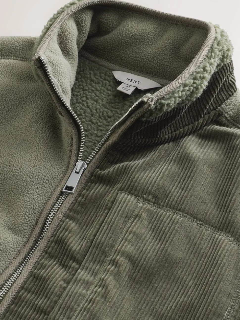 Kakigroen - Cord Block Zip Through Funnel Fleece