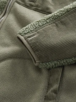 Kakigroen - Cord Block Zip Through Funnel Fleece