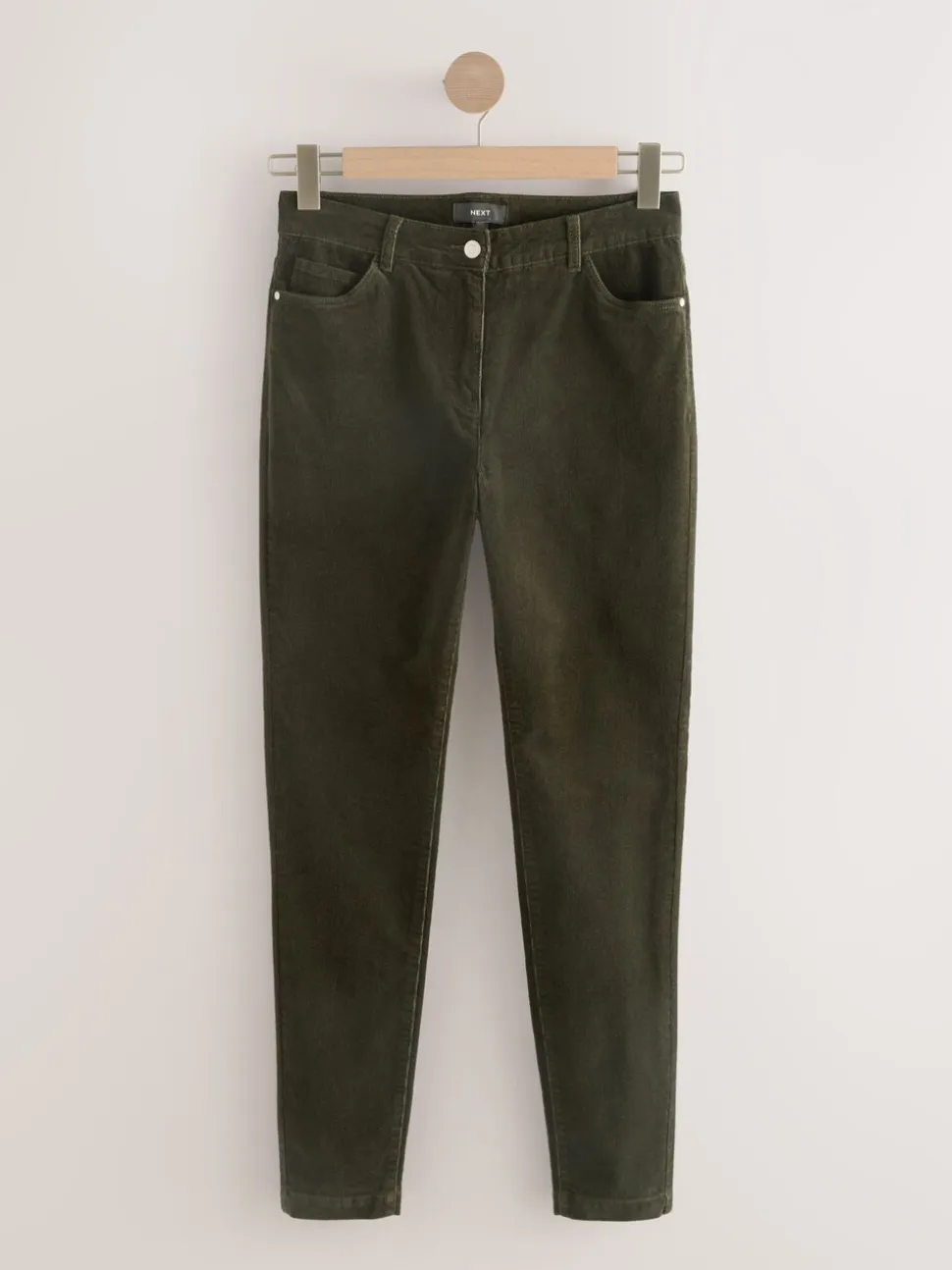 Kakigroen - Corduroy skinny broek