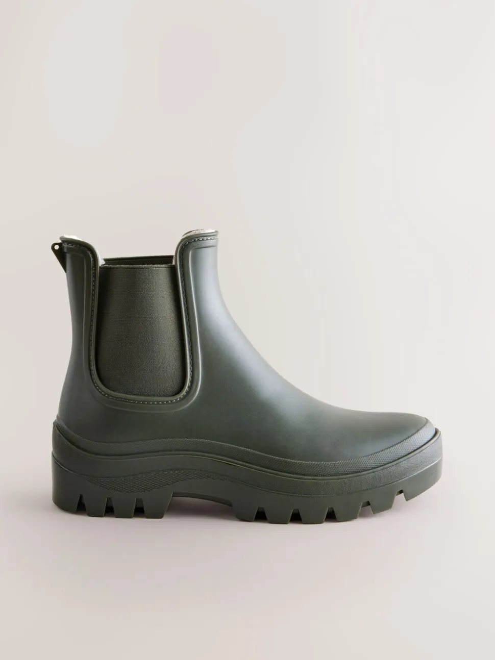 Kakigroen - Faux Fur Lined Chelsea Ankle Wellies