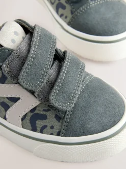 Kakigroen - Klittenbandsluiting Skate Trainers