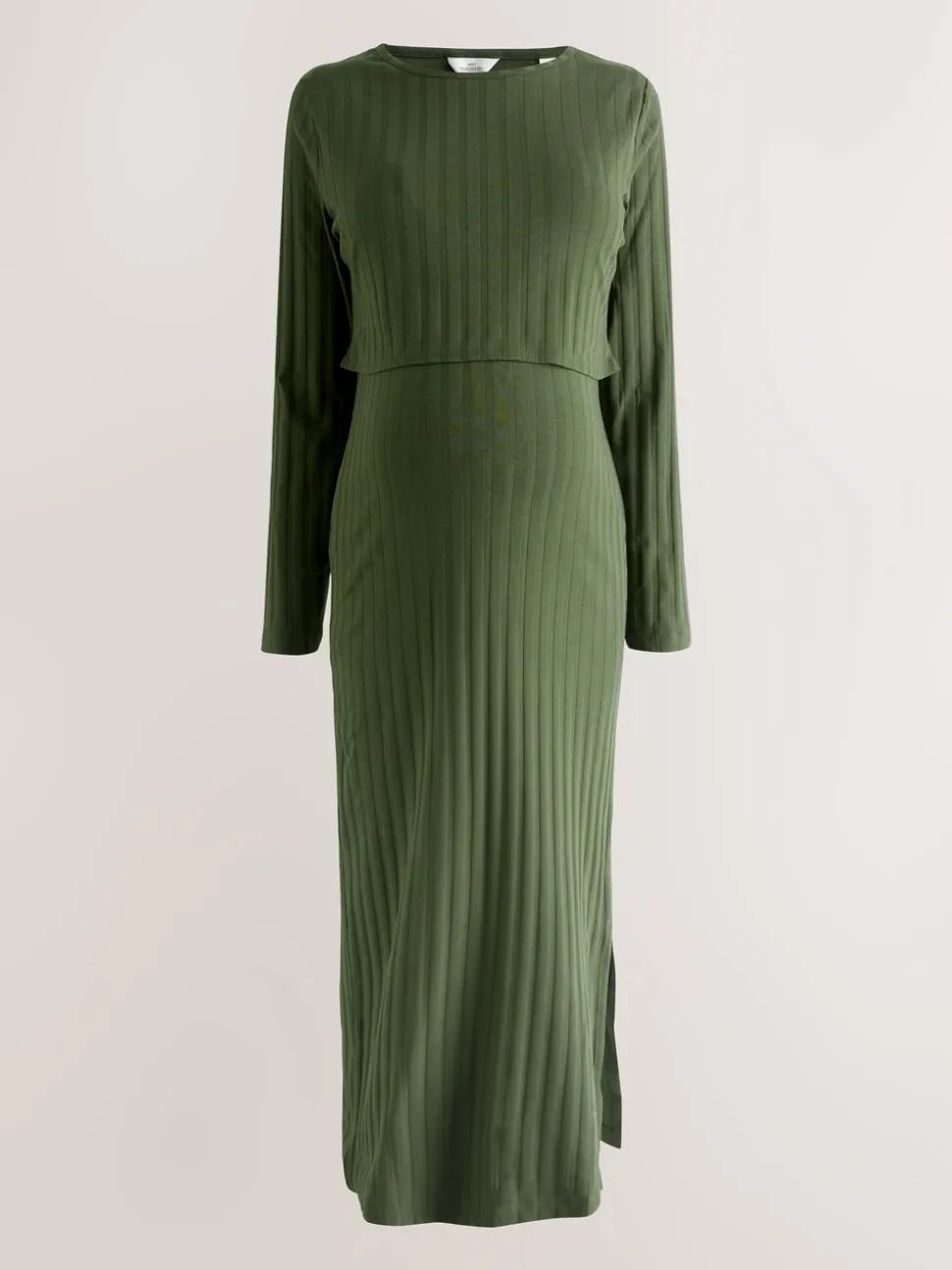 Kakigroen - Maternity Long Sleeve Nursing Shelf Dress