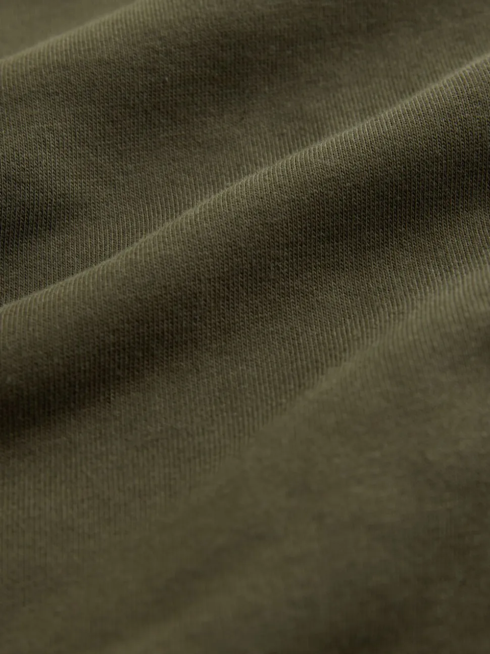 Kakigroen - Normale Pasvorm - Heavyweight Cotton Rich Crew Neck Sweatshirt