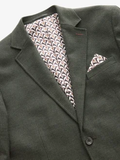 Kakigroen - Normale Pasvorm - Modieuze blazer met textuur