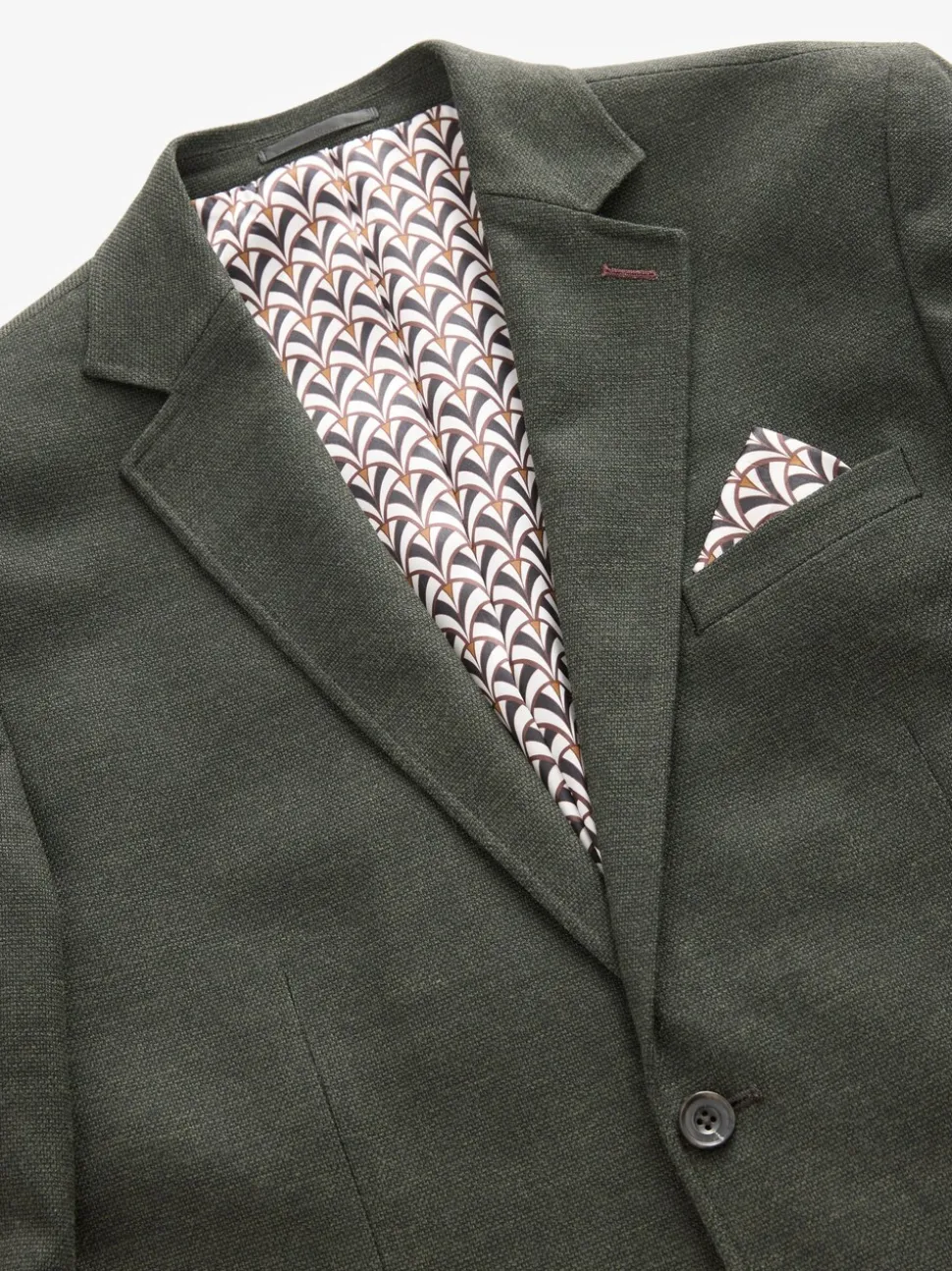 Kakigroen - Normale Pasvorm - Modieuze blazer met textuur