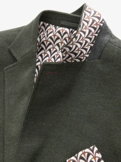 Kakigroen - Normale Pasvorm - Modieuze blazer met textuur