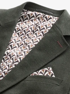 Kakigroen - Normale Pasvorm - Modieuze blazer met textuur