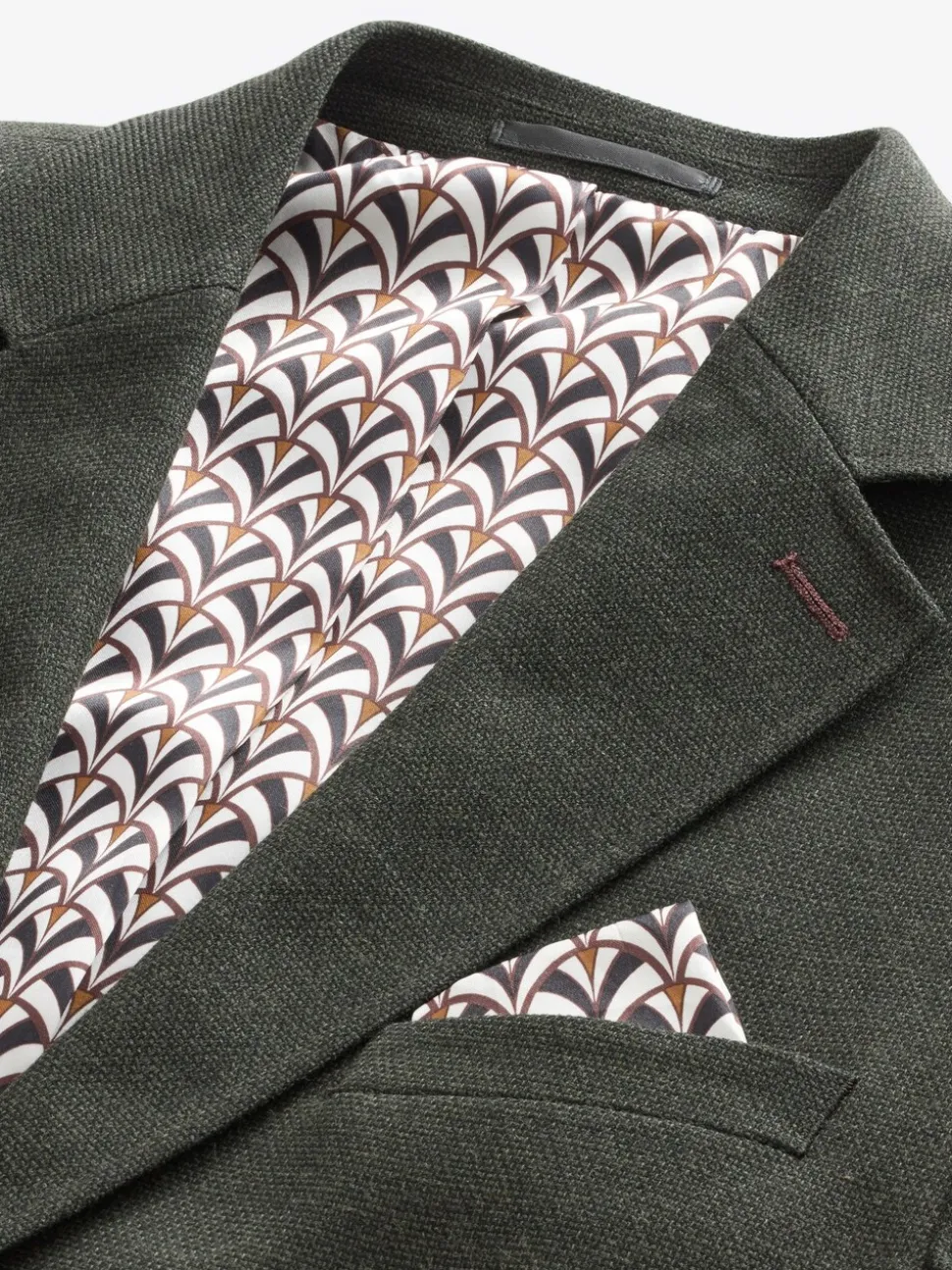 Kakigroen - Normale Pasvorm - Modieuze blazer met textuur
