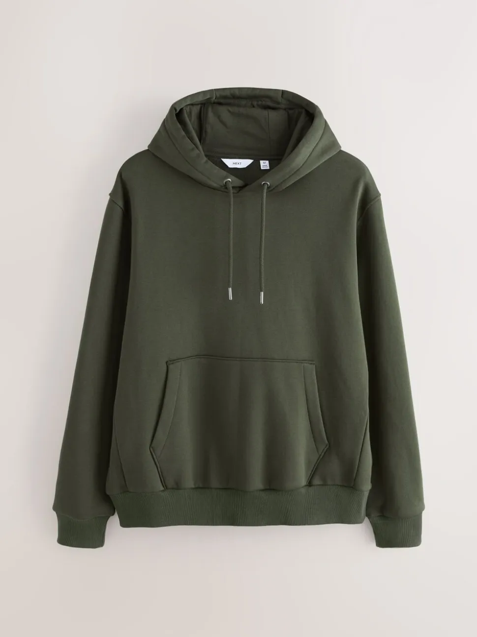 Kakigroen - Normale Pasvorm - Zwaargewicht Cotton Rich Jersey Hoodie