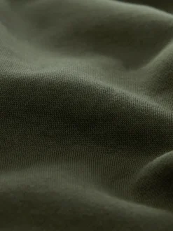 Kakigroen - Normale Pasvorm - Zwaargewicht Cotton Rich Jersey Hoodie