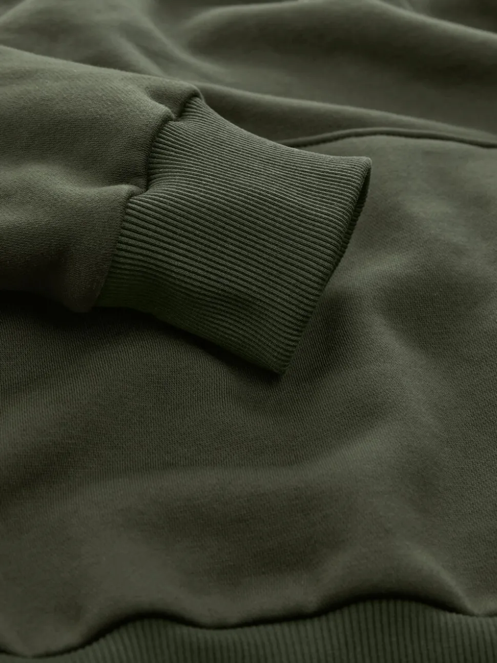 Kakigroen - Normale Pasvorm - Zwaargewicht Cotton Rich Jersey Hoodie