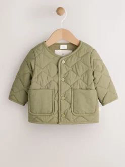 Kakigroen - Nylon gewatteerd babyjack (0mnd-2jr)