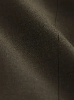 Kakigroen - Op maat gemaakte blazer met enkele rij knopen van wol